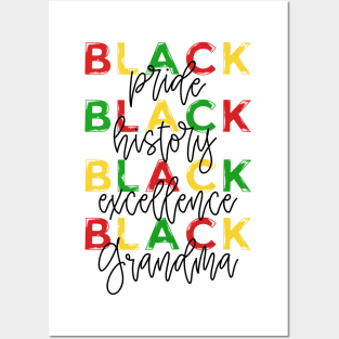 Grandma Black Pride Black History Month Posters and Art
